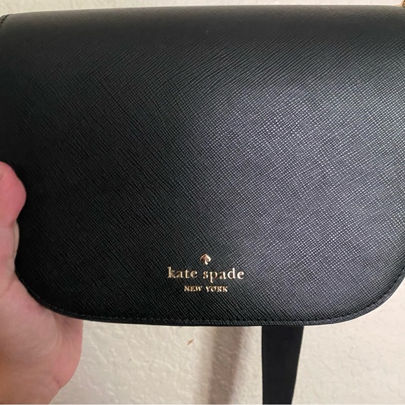 Kate Spade New York black saddle purse - Picture 4 of 6